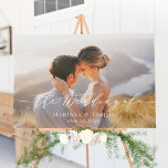 Everlasting Love Photo Wedding Welcome Sign<br><div class="desc">A simply elegant sign that your guests will adore. Text and background colors are fully editable to match your theme!
 Design by © berryberrysweet . Printable digital files and matching items are available! Visit our website at www.berryberrysweet.com for more details!</div>