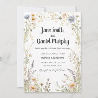 Everlasting Wildflowers Wedding Invitation