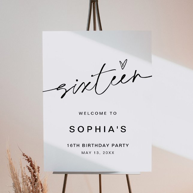 EVERLEIGH 16th Birthday Party Welcome Sign (Creator Uploaded)