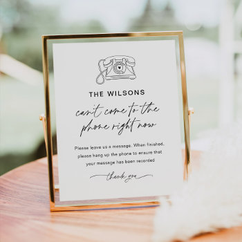 Everleigh Audio Guest Book Wedding Sign by MintyPaperie at Zazzle