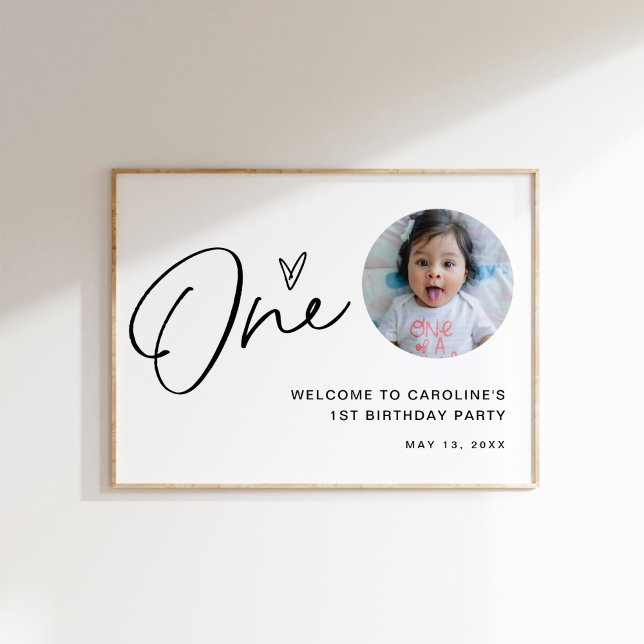EVERLEIGH Baby 1st Birthday Party Welcome  Poster (Creator Uploaded)