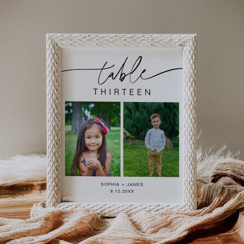 EVERLEIGH Childhood Photos Table Number 8x10 Poster