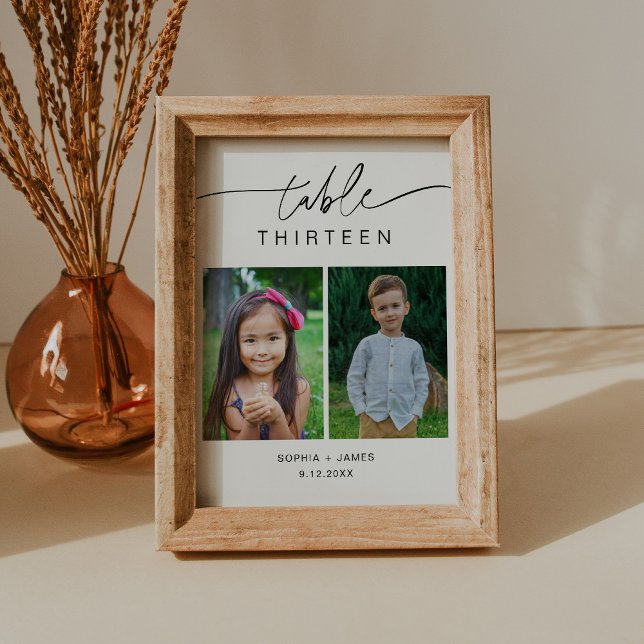 EVERLEIGH Childhood Photos Table Number Card 5x7 (Creator Uploaded)