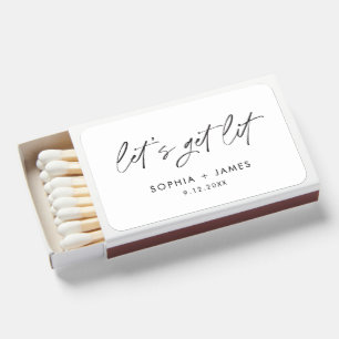 EVERLEIGH Custom Wedding Matches - Let's Get Lit