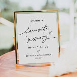 EVERLEIGH Favorite Memory Bridal Shower Sign<br><div class="desc">Everleigh Collection - a stunning and minimalist collection that features a modern calligraphy font that is both chic and stylish. This collection offers a timeless and elegant design that is perfect for any event, from weddings to baby showers and everything in between. Embrace the elegance and sophistication of the Everleigh...</div>