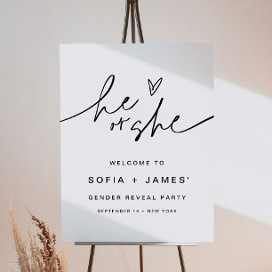 EVERLEIGH Gender Reveal Welcome 18x24 Foam Board