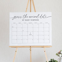 EVERLEIGH Guess the Arrival Date Baby Shower 16x20