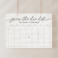 EVERLEIGH Guess the Due Date Baby Shower 16x20