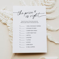 EVERLEIGH Guess the Price Baby Shower Game Card