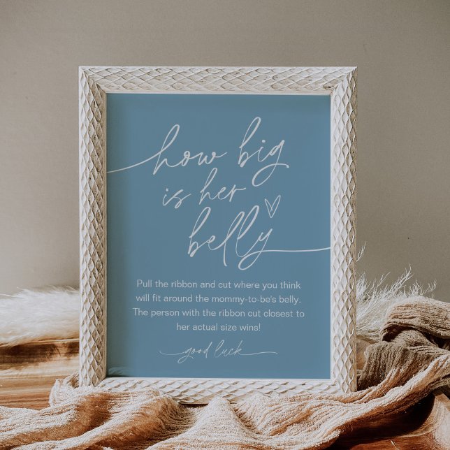 EVERLEIGH How Big Is Her Belly Baby Shower Game Poster (Creator Uploaded)