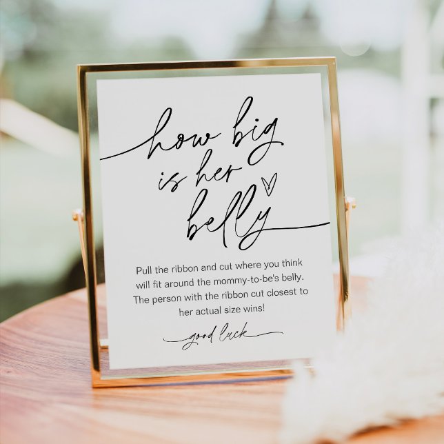 EVERLEIGH How Big Is Her Belly Baby Shower Game Poster (Creator Uploaded)