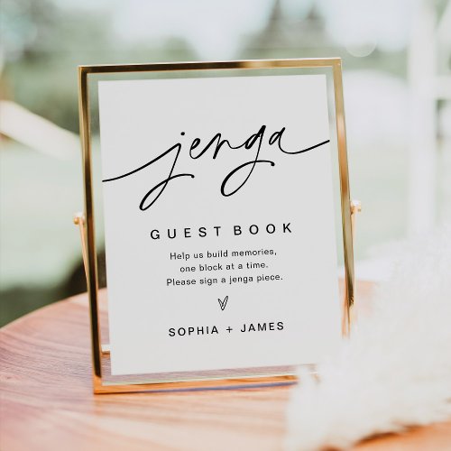 EVERLEIGH Jenga Guest Book Wedding Sign
