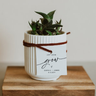 EVERLEIGH Let Love Grow Plant Favor Tag