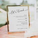 EVERLEIGH Let's Drink Wedding Bar Sign<br><div class="desc">Everleigh Collection - a stunning and minimalist collection that features a modern calligraphy font that is both chic and stylish. This collection offers a timeless and elegant design that is perfect for any event, from weddings to baby showers and everything in between. Embrace the elegance and sophistication of the Everleigh...</div>