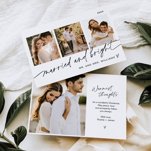 EVERLEIGH Married And Bright Wedding Holiday Card