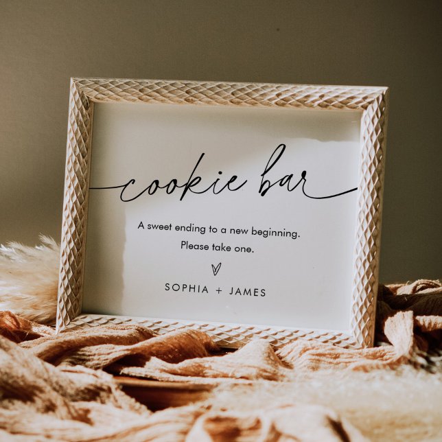 EVERLEIGH Minimalist Cookie Bar Wedding Favor Sign (Creator Uploaded)
