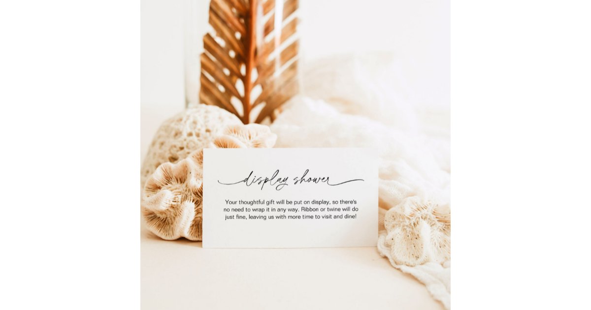 EVERLEIGH Minimalist Display Shower Enclosure Card | Zazzle