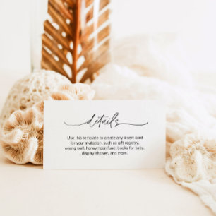 EVERLEIGH Minimalist Enclosure Card, Details, Info Card