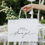 EVERLEIGH Minimalist Flower Girl Gift Bag<br><div class="desc">Everleigh Collection - a stunning and minimalist collection that features a modern calligraphy font that is both chic and stylish. This collection offers a timeless and elegant design that is perfect for any event, from weddings to baby showers and everything in between. Embrace the elegance and sophistication of the Everleigh...</div>