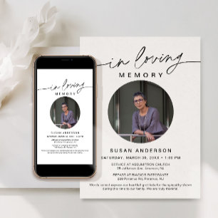 EVERLEIGH Minimalist Funeral Announcement