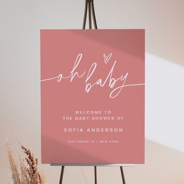 EVERLEIGH Minimalist Oh Baby Shower Welcome Sign (Creator Uploaded)