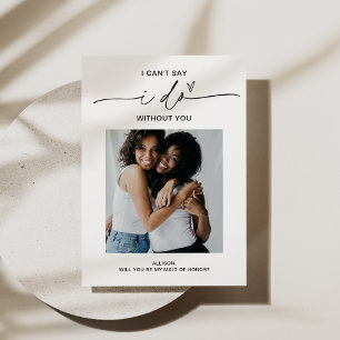 EVERLEIGH Minimalist Photo Maid of Honor Proposal Invitation