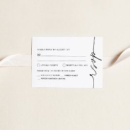EVERLEIGH Minimalist RSVP Wedding Response Card