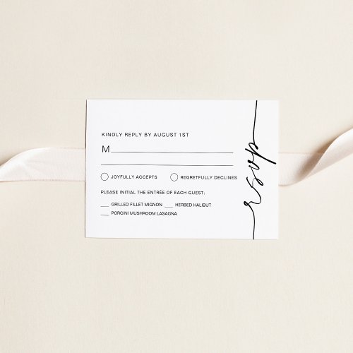 EVERLEIGH Minimalist RSVP Wedding Response Card