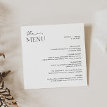EVERLEIGH Minimalist Square Wedding Dinner Menu Invitation<br><div class="desc">Everleigh Collection - a stunning and minimalist collection that features a modern calligraphy font that is both chic and stylish. This collection offers a timeless and elegant design that is perfect for any event, from weddings to baby showers and everything in between. Embrace the elegance and sophistication of the Everleigh...</div>