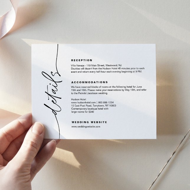 EVERLEIGH Minimalist Wedding Details Enclosure Card (Creator Uploaded)