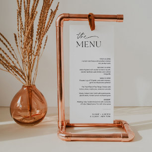 EVERLEIGH Minimalist Wedding Menu 4x9