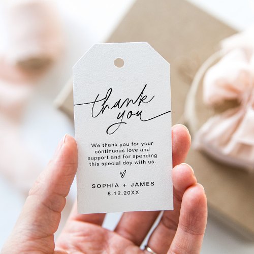 EVERLEIGH Minimalist Wedding Thank You Favor Gift Tags