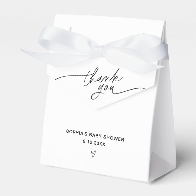 EVERLEIGH Modern Minimalist Baby Shower Favor Boxes (Front Side)