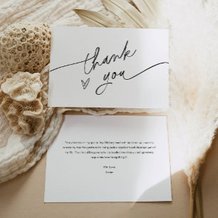 EVERLEIGH Modern Minimalist Thank You Card