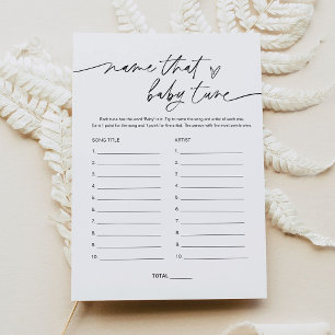 EVERLEIGH Name That Baby Tune Baby Shower Game Invitation