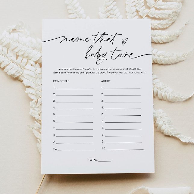 EVERLEIGH Name That Baby Tune Baby Shower Game Invitation (Creator Uploaded)