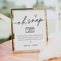 EVERLEIGH Oh Snap Disposable Camera Wedding Sign
