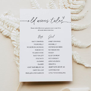 EVERLEIGH Old Wives Tales Baby Shower Game Card