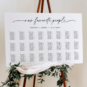 EVERLEIGH Our Favorite People Seating Chart 24x36 Foam Board