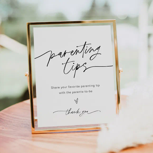 EVERLEIGH Parenting Tips Sign | Zazzle