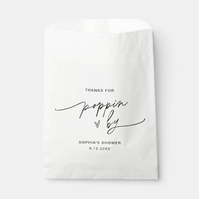 EVERLEIGH Popcorn Favor Thanks for Poppin By Bag (Front)