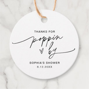 EVERLEIGH Popcorn Favor Thanks for Poppin By Tags