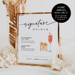 Everleigh Signature Drinks Wedding Sign 8x10 at Zazzle