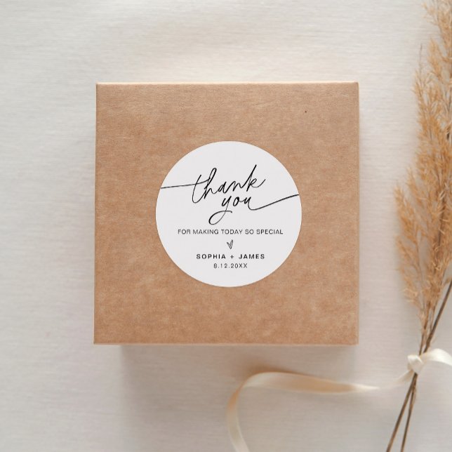 EVERLEIGH Thank You Favor Round Sticker (Creator Uploaded)