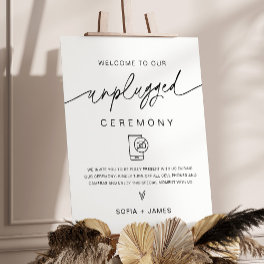 EVERLEIGH Unplugged Ceremony Sign - Foam Board