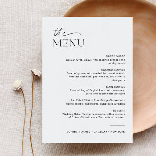 EVERLEIGH Wedding Dinner Menu 5x7 Card