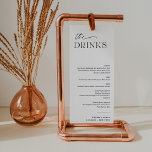 EVERLEIGH Wedding Drink Menu 4x9.25 Card<br><div class="desc">Everleigh Collection - a stunning and minimalist collection that features a modern calligraphy font that is both chic and stylish. This collection offers a timeless and elegant design that is perfect for any event, from weddings to baby showers and everything in between. Embrace the elegance and sophistication of the Everleigh...</div>