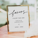 Everleigh Wedding Favors Sign at Zazzle