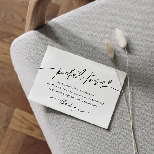 EVERLEIGH Wedding Petal Toss Seat Card