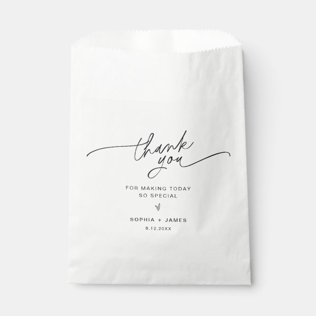 EVERLEIGH Wedding Thank You Favor Bags (Front)